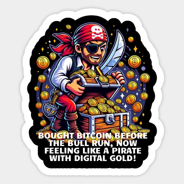 Crypto Pirate: Treasure Hunt in the Digital Sea Sticker by EffortlessStylishZone